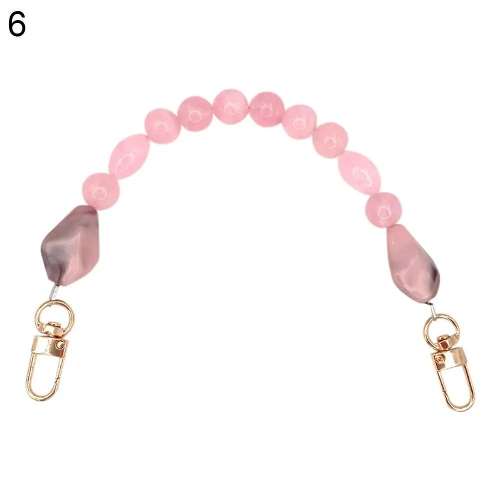 DIY Colorful Handbag Chain Resin Replaceable Purse Bag Belt Stone Bead Phone Case Hanging Chain Phone Case Accessories