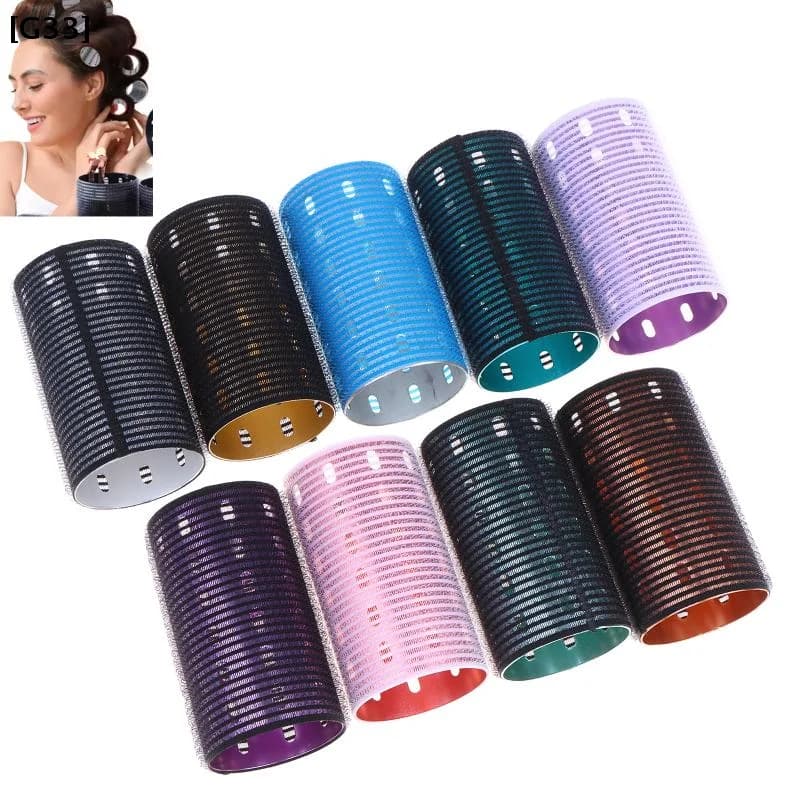 Iron curlers with color selection, with self-adhesive nylon hook, fringe hair curler, quick heating styling tool[ G33