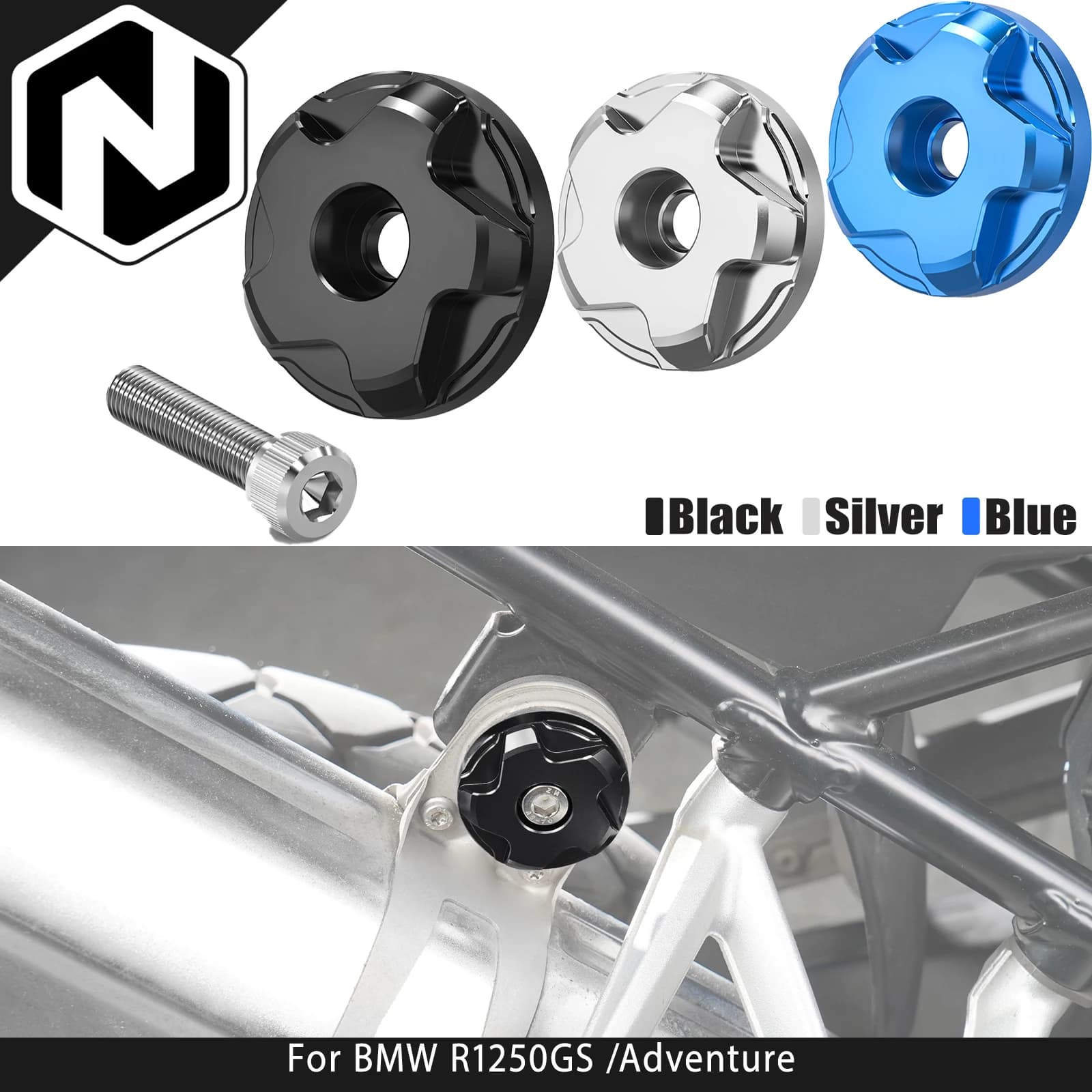 NICECNC per BMW R1250GS Adventure 2019-2024 Bullone di Fissaggio Scarico Moto per BMW R1250GS 19-2024 R1250GSA R1250 GSA 2024 2023
