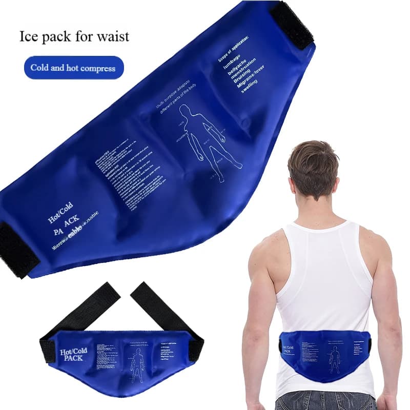 Fascia Terapeutica Riutilizzabile Caldo/Freddo, Cintura Multiuso per Compressione di Vita, Articolazioni e Caviglie, per Uso Domestico e Sportivo