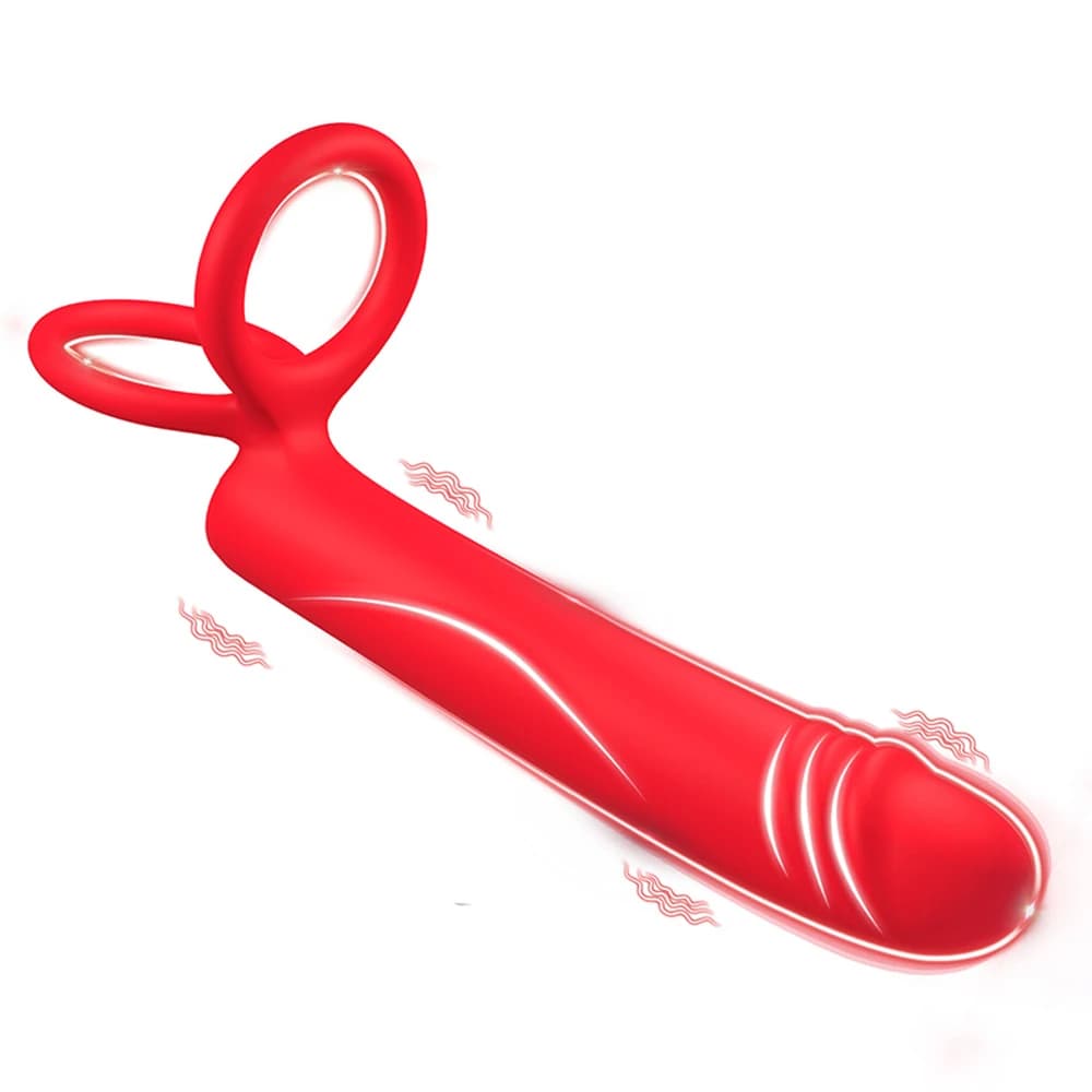 Uomo Donna Doppia Penetrazione Dildo Vibratore Del Pene Giocattoli Del Sesso Per Le Coppie Spina Anale Butt Plug Anello Del Sesso G Spot Massaggiatore Adulti 18+