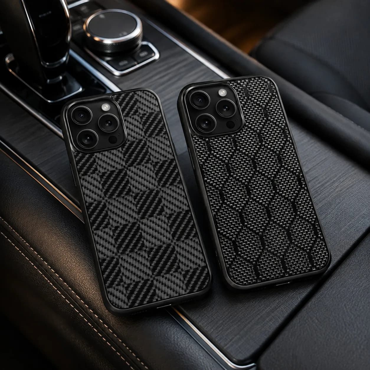 Stylish and minimalist design Square Twill Honeycomb Carbon Fiber For Case For iPhone 18 17 Air 16 Plus 15 14 13 Pro Max Cover
