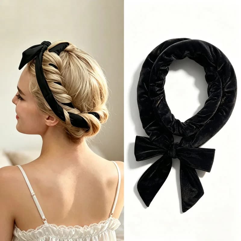 Headband No Heat Hair Curler Heatless Curling Rod Sleeping Curl Bar Wave Formers Lazy Hair Rollers Hair Styling Tools ZXFAJ03
