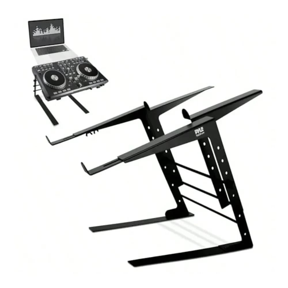 Supporto Portatile Doppio per Laptop con Design Ergonomico Regolabile e Piedini Antiscivolo per Mixer DJ e Attrezzature Audio