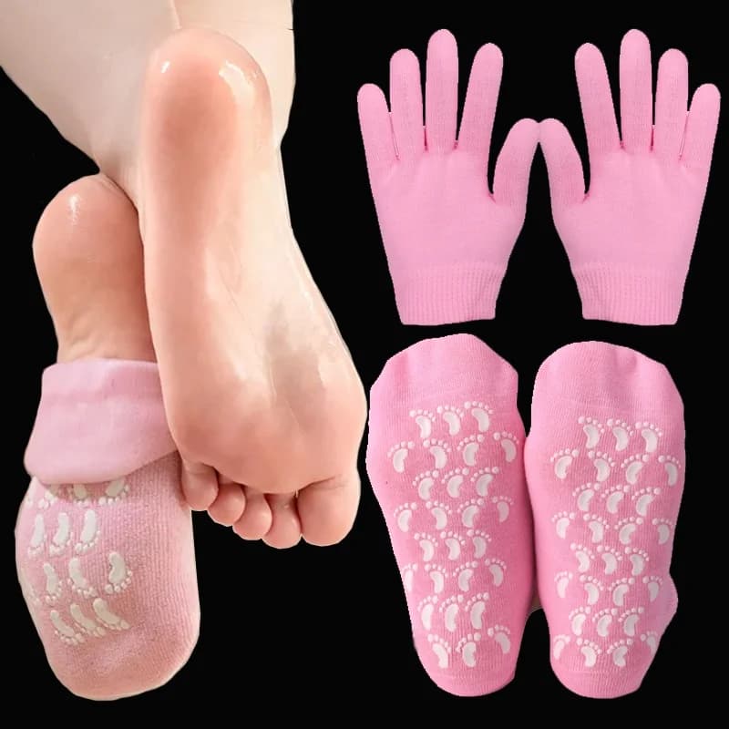 Guanti in Silicone Idratanti Riutilizzabili, Esfolianti e Protettivi, Strumenti per la Rimozione della Pelle Secca e Morta, Cura di Mani e Piedi