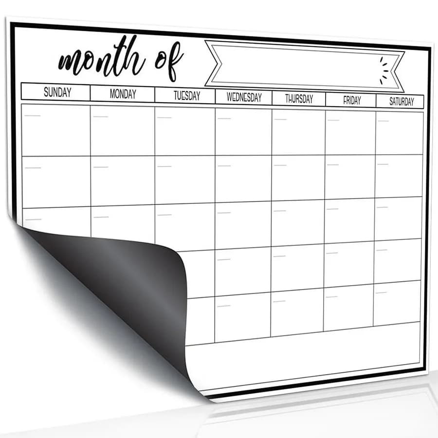 Adesivo magnetico per frigorifero, lavagna cancellabile, calendario settimanale e mensile, tabella delle cose da fare per la casa