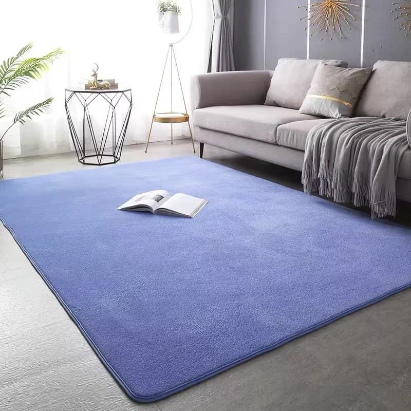 VIKAMA Tappeto ampio in tinta unita per soggiorno Tappetino morbido in peluche Tappetino da gioco Tappetino da yoga Tappeti di grandi dimensioni per l'arredamento della camera da letto