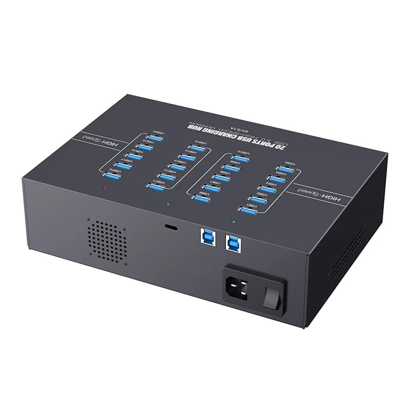 Sipolar A-223 20 Port USB 3.0 Metal Hub for PSP Computers Phones-Charger Station with Data Transfer in Stock