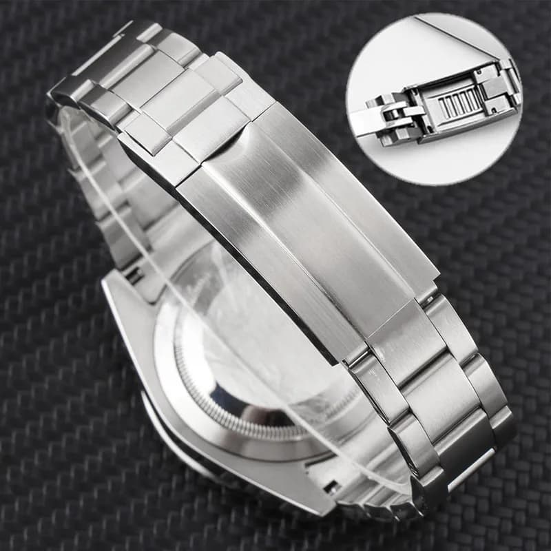 Cinturino in acciaio inossidabile massiccio per Rolex Daytona Oyster 21mm 20mm Perpetual Submariner per Seiko NH35 cinturino per orologio da polso