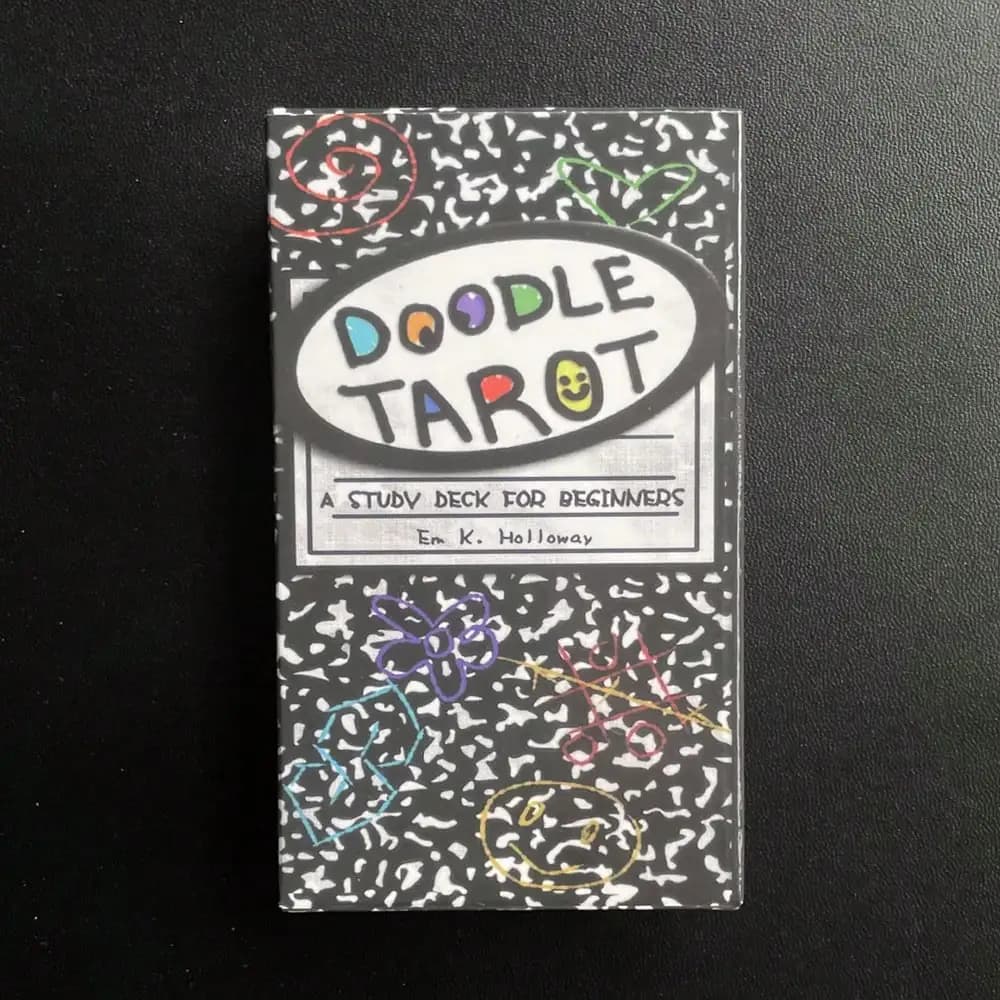 78 Carte dei Tarocchi in Stile Doodle, Divertente Gioco di Divinazione, Carte per Intrattenimento Familiare, Mazzo di Carte per Previsioni