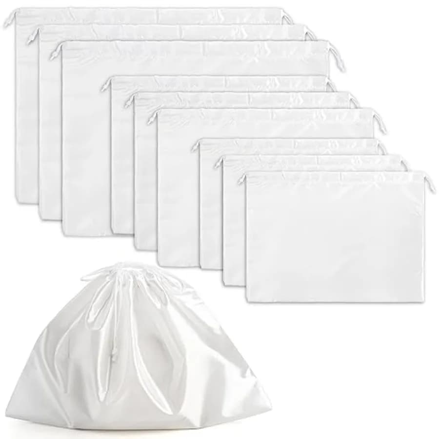 9 Pack Dust Cover Storage Bags, Purse Dust Bags with Drawstring, Large Silk Cloth Travel Storage Pouch for Handbags Shoulder Ba