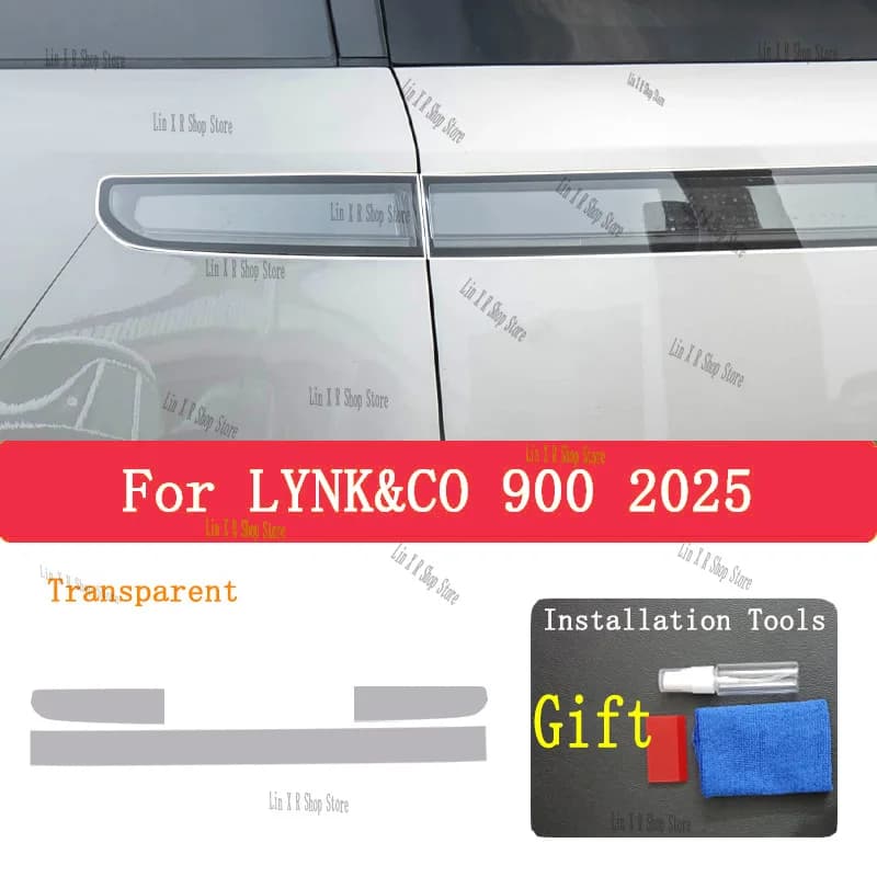 Rear Headlamp Car Styling Sticker Headlamps TPU Smoked Black taillight Protector Film accessories For Lynk&Co 900 (2025)