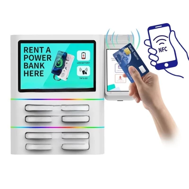 Stazione mobile a 8 slot con terminazione integrata, NFC e pagamento con carta