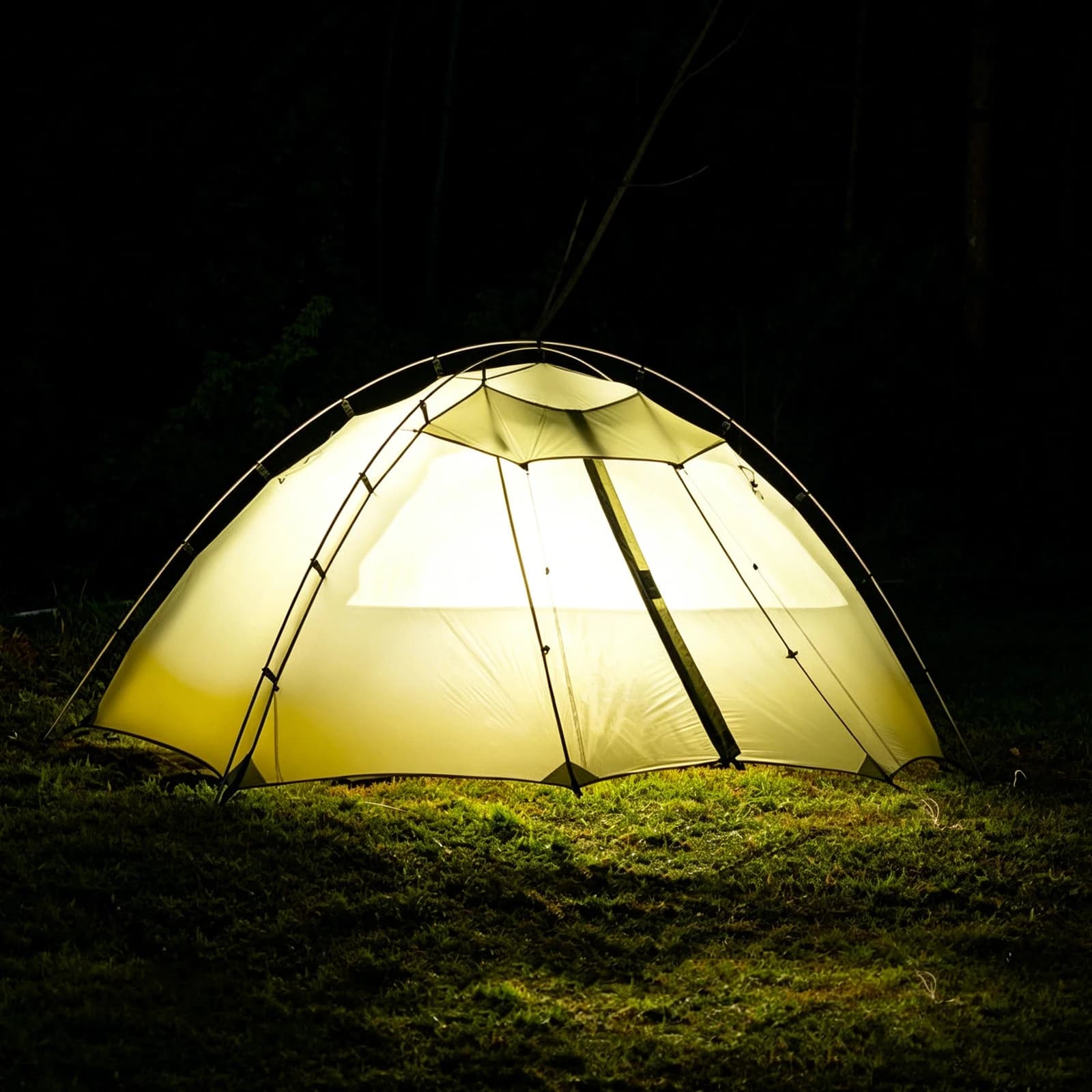 Telo di copertura per tenda con tenda interna, 8 picchetti in alluminio, tessuto in nylon con rivestimento in silicone su entrambi i lati, telo antipioggia per campeggio e riparo, resistente agli strappi