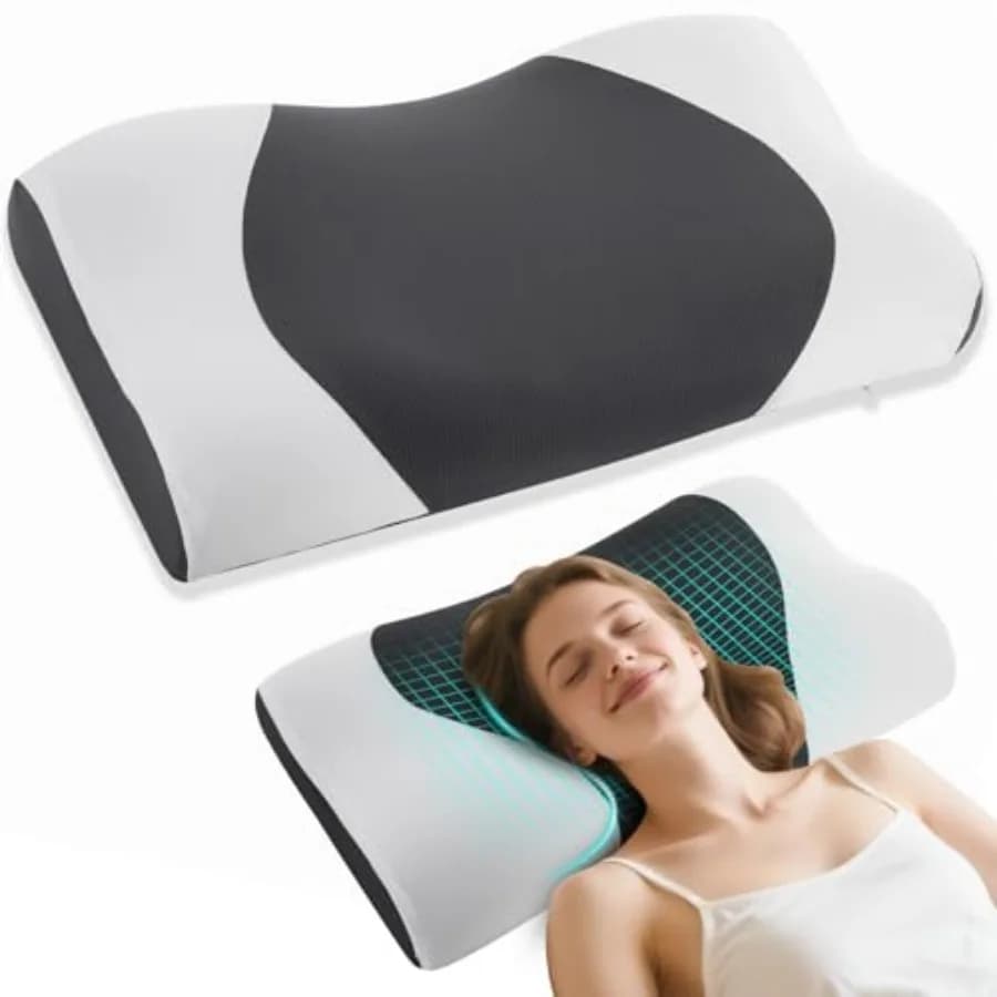 Cuscino Cloud Align, Cuscino Ergonomico in Memory Foam Morbido a Pressione Zero per Alleviare il Dolore al Collo, Allineamento Neutro per Dormire su un Fianco o sulla Schiena