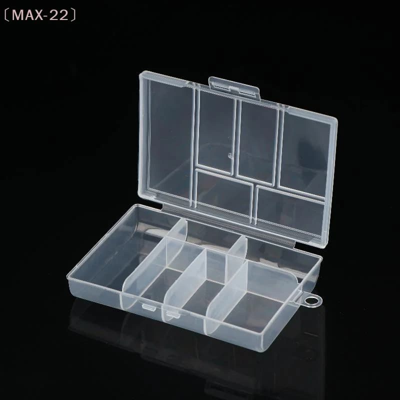 〔MAX-22〕2pcs Plastic Jewelry Box 6 Compartment Slot Organizer Storage Beads Container Jewelry Storage Box Rectangle Case