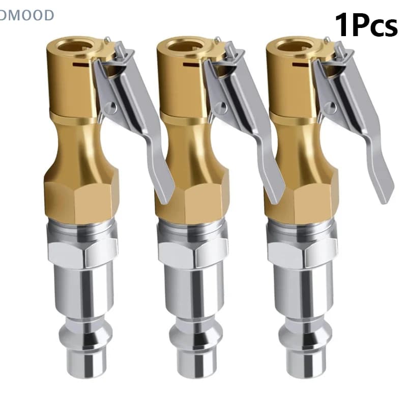 Clip per pompa del compressore d'aria connettore per ugello per pneumatici calibro americano accessori per gonfiatore in materiale ottone per camper Mini auto camion e
