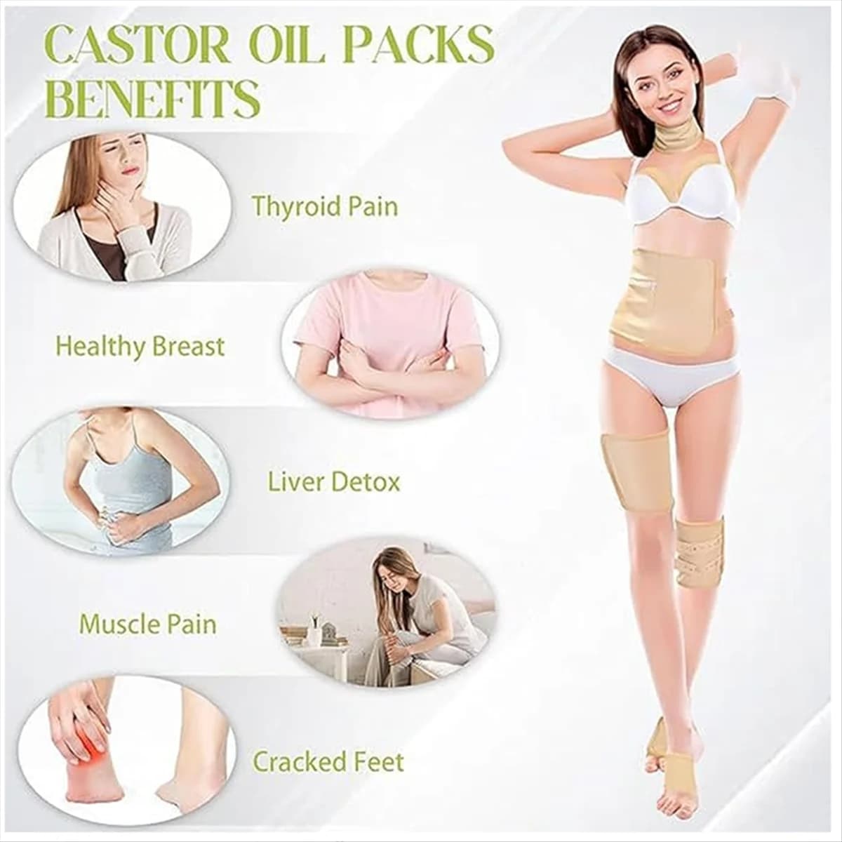 ABIT 6 pezzi Kit per la cura dell'olio essenziale Kit per la cura dell'olio essenziale riutilizzabile Kit di avvolgimento organico per l'auto condizionata del sonno in lana morbida