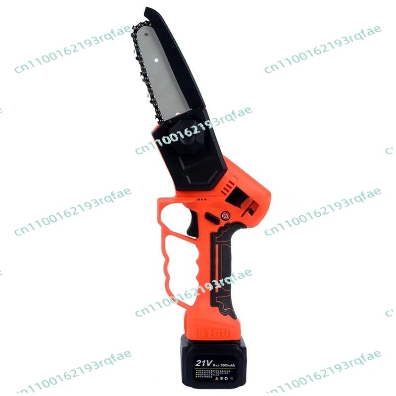 6 Inch Motosega Elettrica with Plastic and Rubber Handle Battery-Powered DIY Handheld Saw for Wood Cutting and Tree Trimming