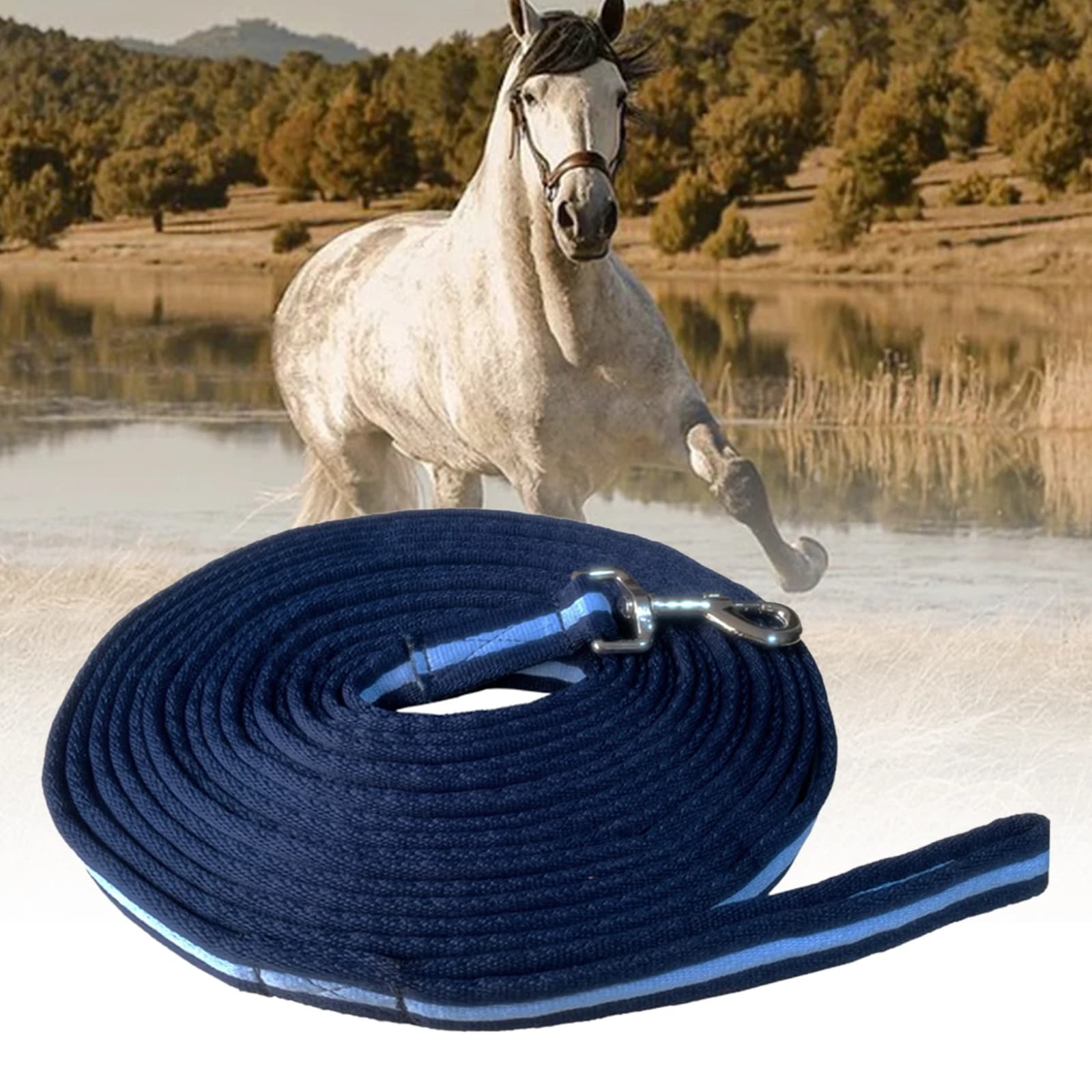 8m Cavallo Corda di Piombo Lunge Line Forte Addensato Guinzaglio di Addestramento per Cavalli per Cani Addensato Resistente Forte Obedienza Recall Corda