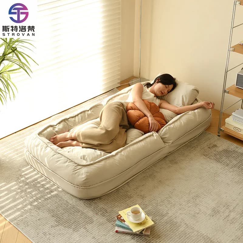 Pouf pieghevole nordico grande in memory foam per cani divano letto pigro letto singolo per cani di dimensioni umane per animali domestici adulti