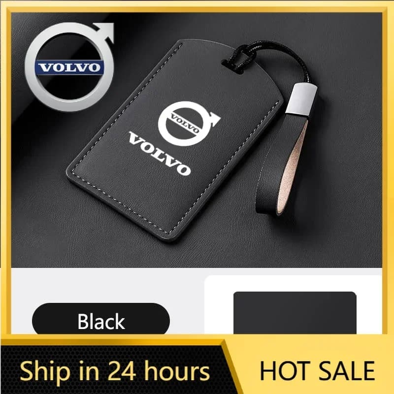 Nuovo 2026 - Custodia in pelle per chiave smart NFC con emblemi Volvo, compatibile con Volvo EM90 EX30 2024 e Polestar Auto