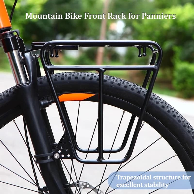 Portapacchi Anteriore in Lega di Alluminio per Mountain Bike, Portabagagli da Forcella, Compatibile con Forcella Ammortizzata