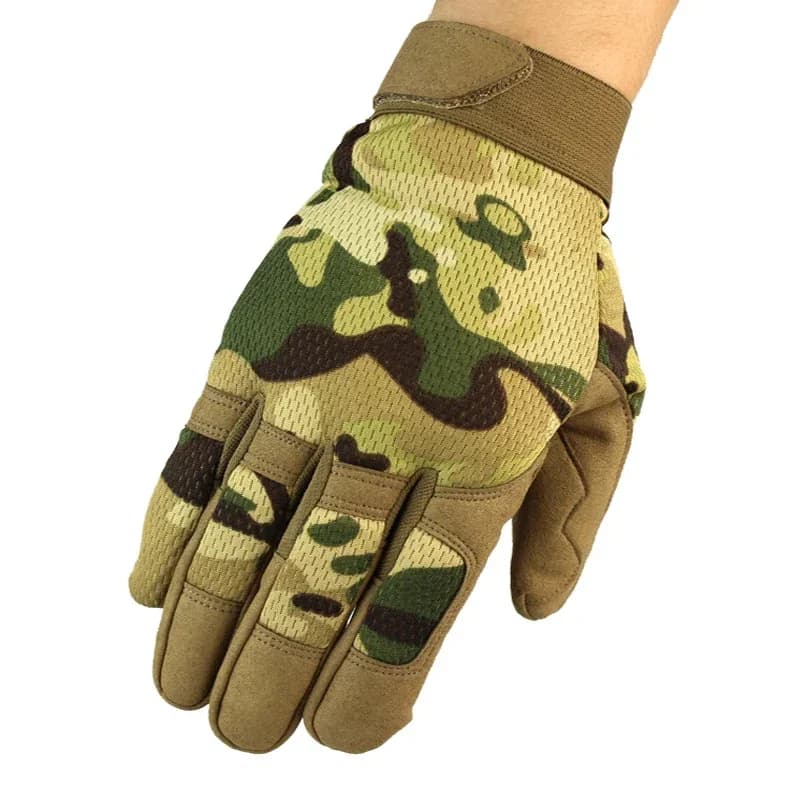 Guanti tattici Airsoft Tiro Camo Guanti a dita intere Allenamento Guanti da ciclismo da caccia all'aperto Attrezzatura