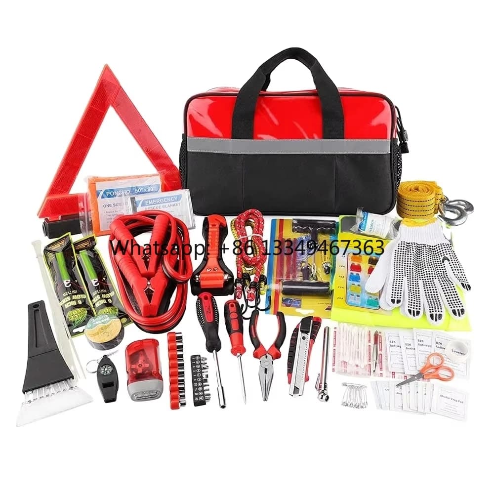wholesale Kit di pronto soccorso di emergenza automatico da 101 pezzi per assistenza alla riparazione SOS Vendita Borsa di pronto soccorso per motori Forniture mediche di emergenza e
