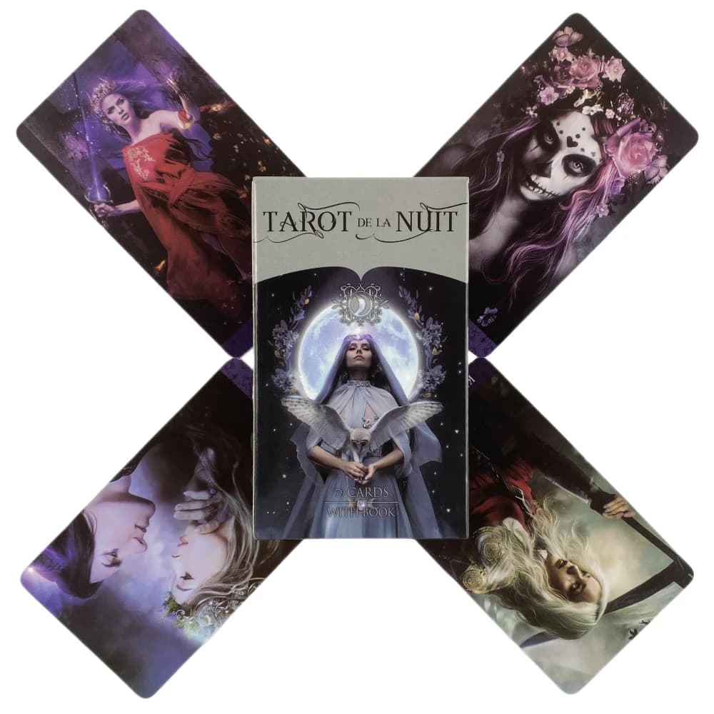 Tarocchi De La Nuit Cards A 79 Mazzo Oracle English Visions Divination Edition Borad Giocando a Giochi