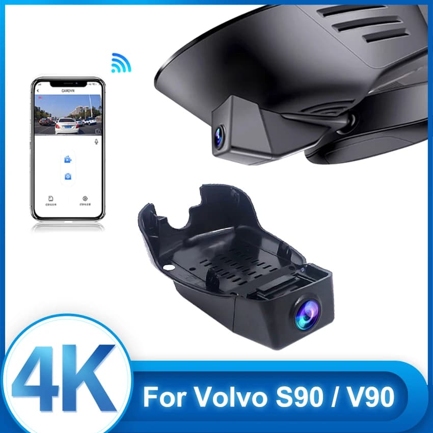 Plug and play Car Hide DVR WIFI 4K 2160P UHD Dash Cam Camera For Volvo V90 Cross Country S90 XC60 D3 T8 2018 2020 2021