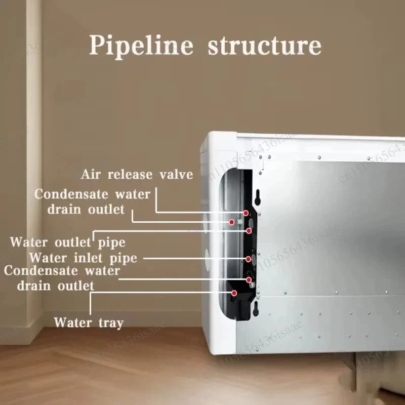 Ultra-slim Vertical Concealed Floor-standing Chilled Water FCU Fan Coil Unit for Heating Cooling