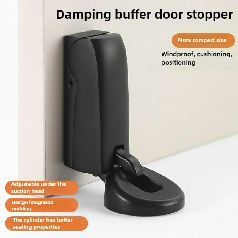 Fermaporta Ammortizzato Versione Mini, Anticollisione per Porte in Legno, Buffer Idraulico