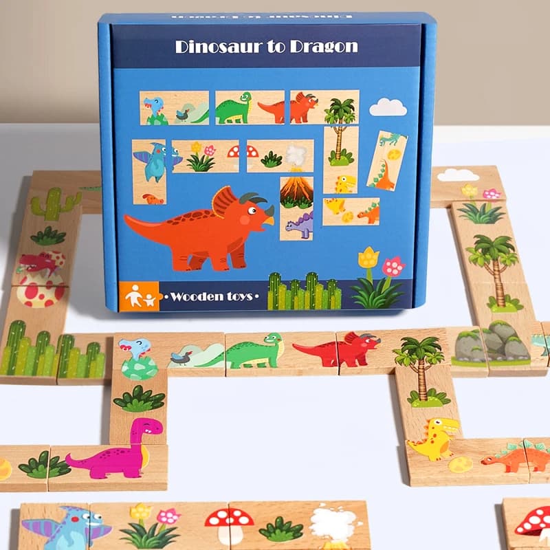 Puzzle in legno per bambini Modello animale del fumetto Giocattoli educativi Montessori Gioco di allenamento cerebrale per bambini