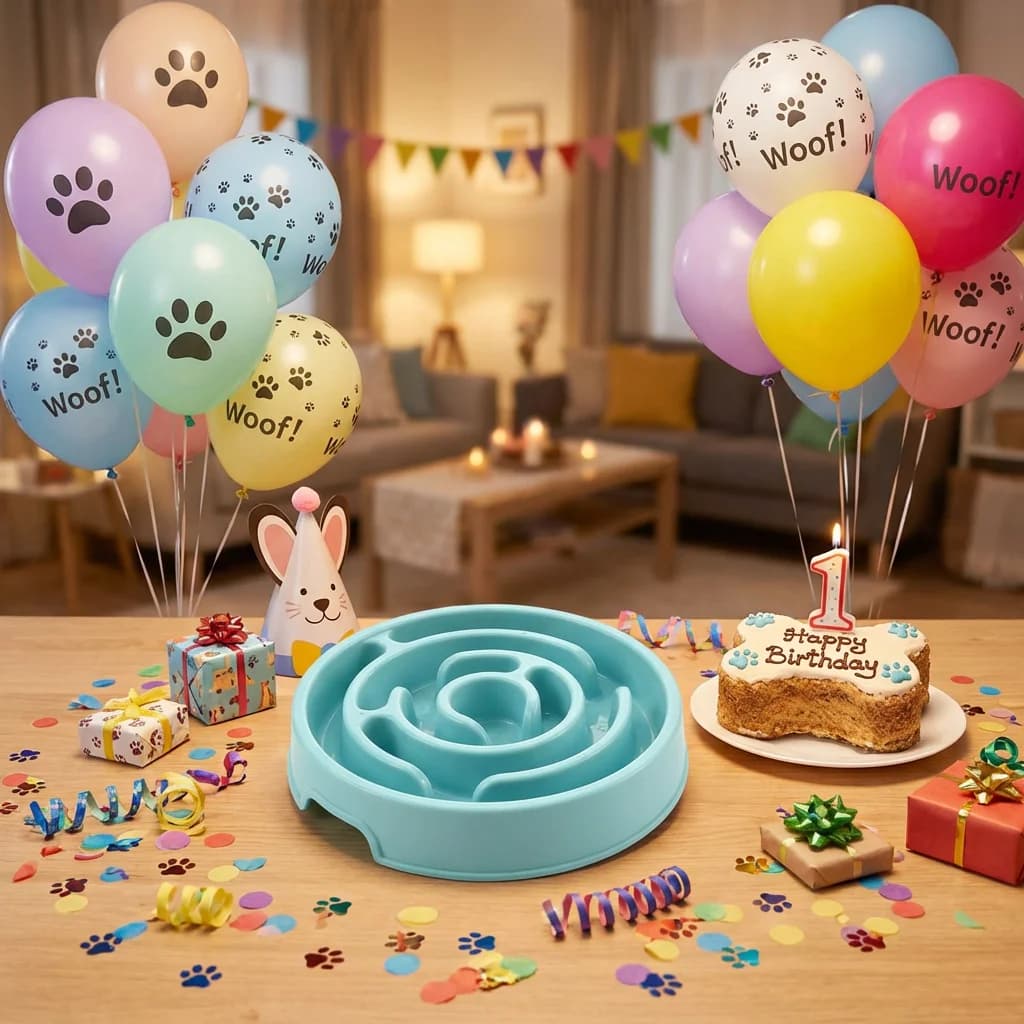 Ciotola Interattiva Antiscivolo Maze Slow Feeder per Cani e Gatti, Previene Gonfiore e Soffocamento, Alimentazione Sana