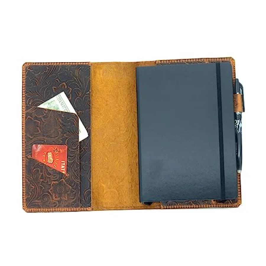Leather Cover Compatible With Leuchtturm1917 Composition B5 7" x 10" Notebook Travel Journal Cover Distressed Refillable Writin