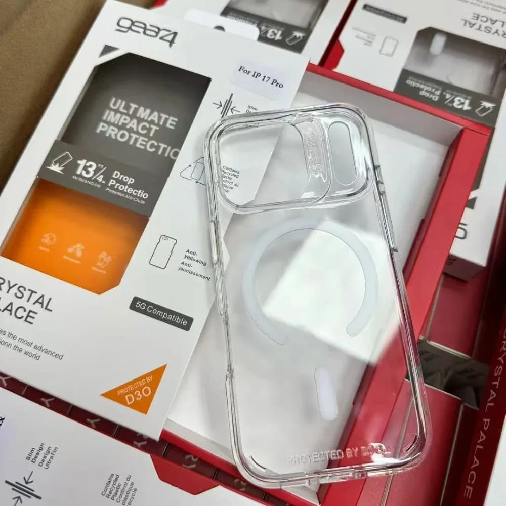 Custodia originale Gear4 trasparente per Magsafe per IPhone 17 Pro Max 16 15 14 Plus 13 Cover per armatura trasparente con ricarica wireless con scatola