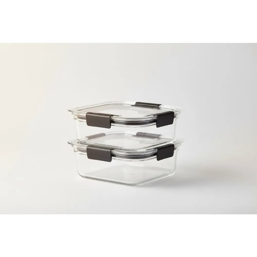 Contenitori per alimenti in vetro senza BPA, set da 4 pezzi, a prova di perdite e sicuri per la preparazione dei pasti