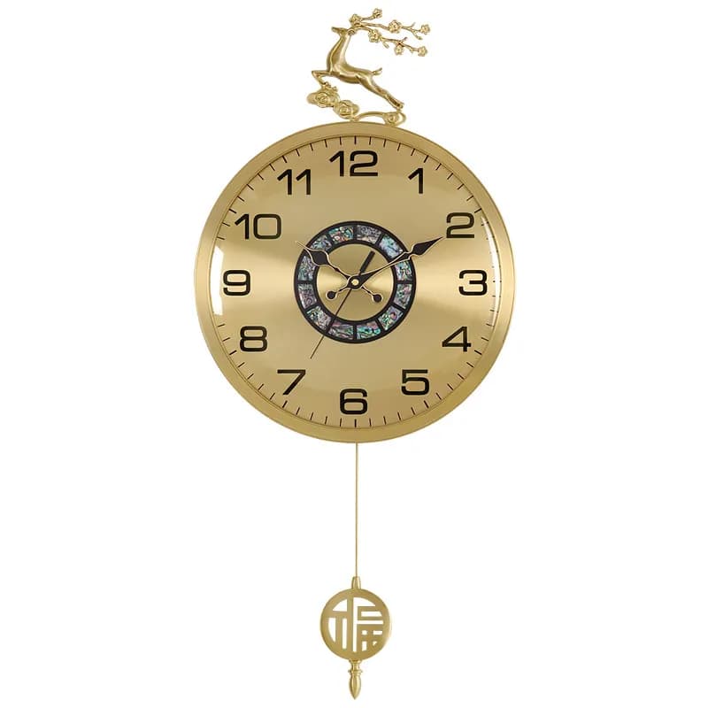Decorative metal rocking quartz wall clock, wall clock