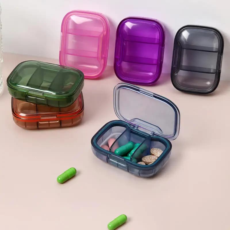 Mini scatola per pillole medicinali scatola di immagazzinaggio di farmaci dispenser di pillole organizzatore di pillole compressa di vitamine contenitore per pillole pastillero portatile