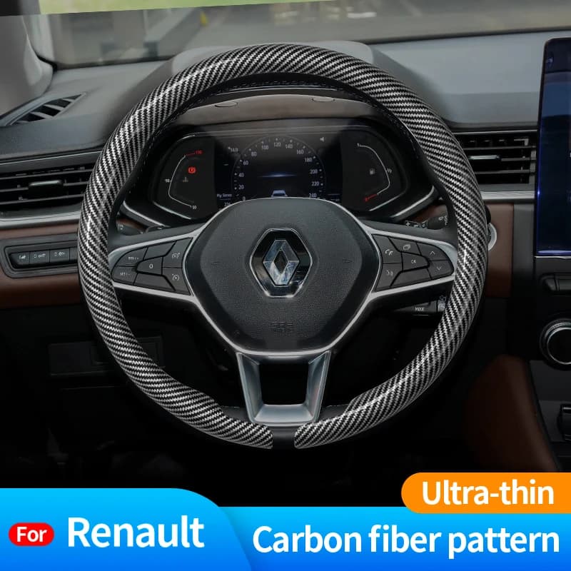 For Renault Kadjar Megane RS Scenic Clio Zoe Triber Koleos Captur Car Seat Cover Carbon Fiber Car Accessories