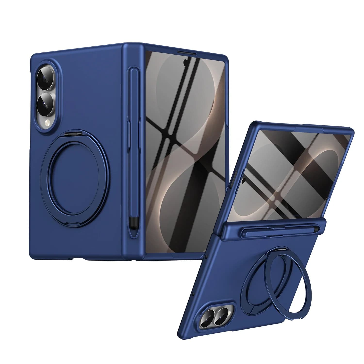 360 Rotating Magnetic Bracket Shell Film Integrated Case For Samsung Z Fold 8 Wide 8ultra 7 6 5 4 3 Shockproof For Magsafe Cover