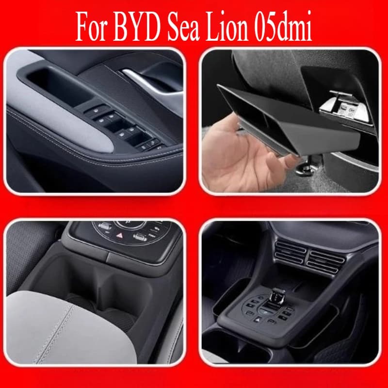 Per BYD Sea Lion 05dmi Scatola di immagazzinaggio di tendenza con scarico posteriore Scatola di immagazzinaggio per bracciolo di controllo centrale in silicone Scatola di immagazzinaggio Forniture interne