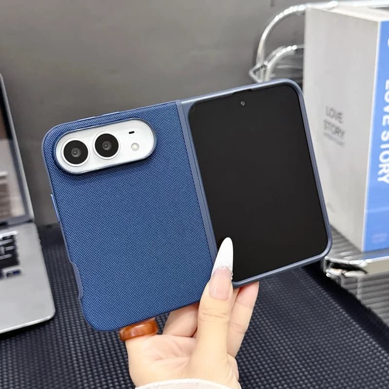 Original Technology Woven Magnetic Case For iPhone Duo Fold Fundas For Magsafe Wireless Charger Official Cover
