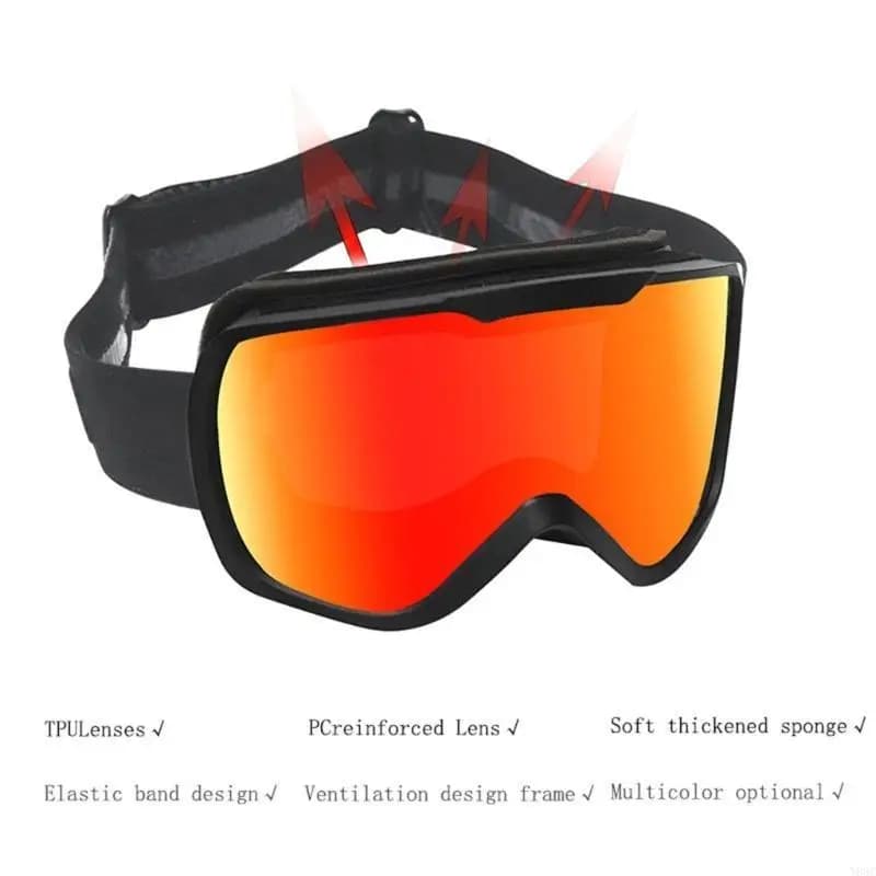 Y08C Anti-Fog Ski Goggles Goggles Snow Frame grandi dimensioni Goggles snowboard