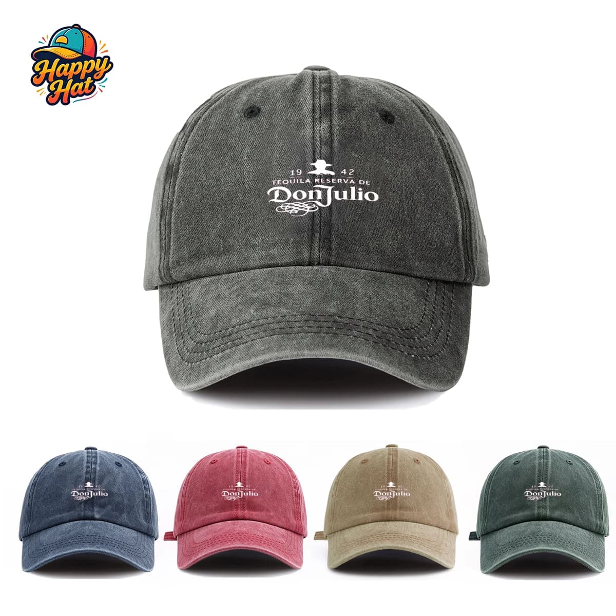 Cappellino da Baseball Vintage Stampato Don Julio per Donne, Cappello da Sole Stile Street per Estate, Spiaggia e Sport Quotidiani