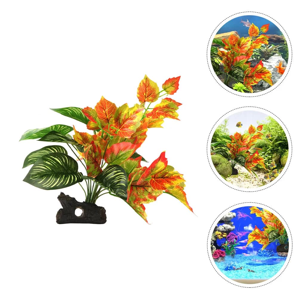 Lifelike Aquarium Plant Decorative Fish Tank Plants for Home Desktop Decoration Realistic Artificial Water Grass Aquatic