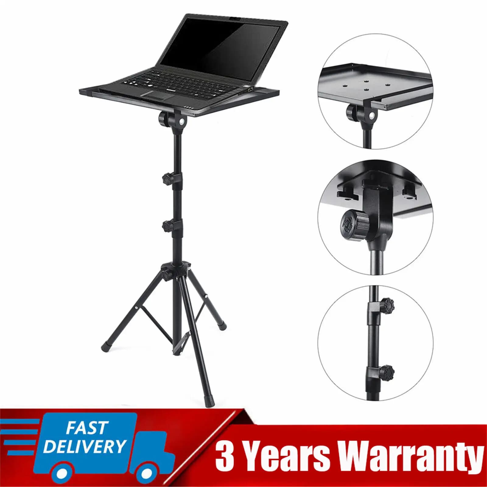Treppiede per laptop Supporto per laptop Supporto per treppiede per proiettore Supporto per treppiede portatile pieghevole ad altezza regolabile Adatto per proiettore per laptop