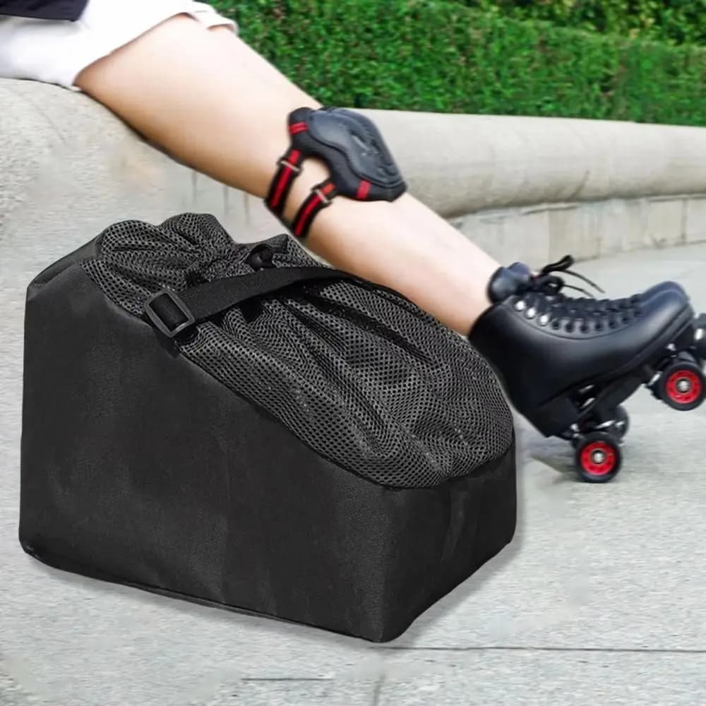 Borsa per Pattini da Ghiaccio di Grande Capacità, Borsa Porta Pattini a Rotelle con Tracolla Regolabile, Custodia per Pattini, Borsa a Mano per Scarpe da Pattinaggio, Pattini in Linea