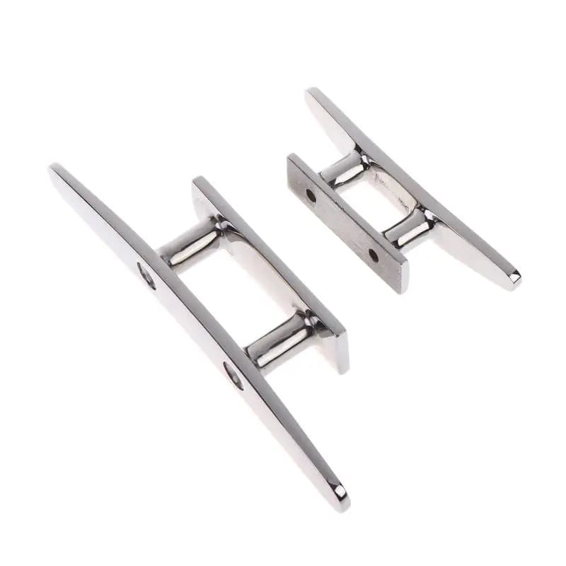 1 Pezzo Bitta di Ormeggio Combinata 4" 5" 6" a 2 Fori in Acciaio Inox 316 Lucidato, Bittoni per Imbarcazioni, per Ancoraggio Corde su Ponte di Barche e Yacht, Accessori Nautici